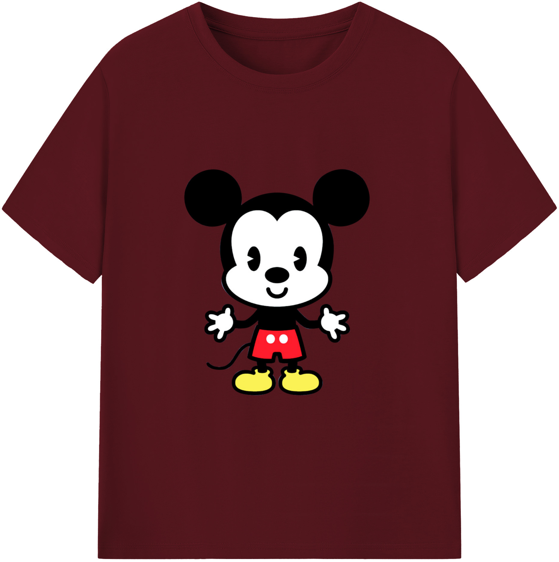 （画像用） ミッキーマウス Mickey Mouse 綿100％半袖Tシャツ（フロントプリント）